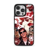 Bruno Mars red amour collage iPhone 16 Pro Max Black Case