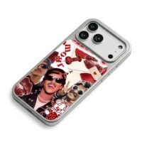Bruno Mars red amour collage iPhone 17 Pro Max Electroplated Silver Case2