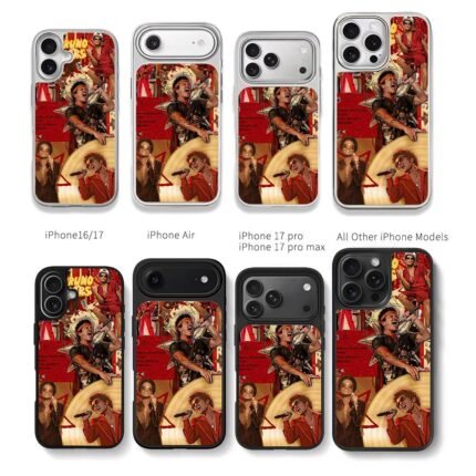 Bruno Mars singing collages Chris Brown Phone Case Black Electroplated Silver For Iphone 11 To 17