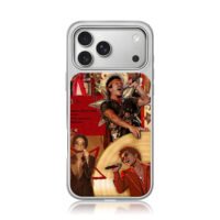 Bruno Mars singing collages iPhone 17 Pro Max Electroplated Silver Case1