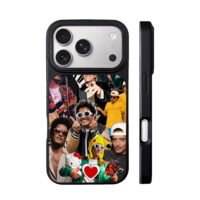 Bruno Mars stage photo collage iPhone 17 Pro Max Black Case