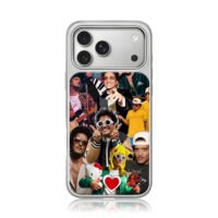 Bruno Mars stage photo collage iPhone 17 Pro Max Electroplated Silver Case1
