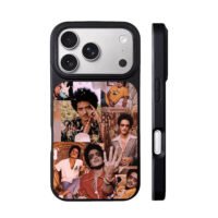 Bruno Mars vintage collage iPhone 17 Pro Max Black Case