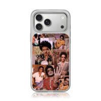 Bruno Mars vintage collage iPhone 17 Pro Max Electroplated Silver Case1