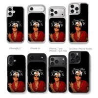Bruno Mars XXVK jewelry art Chris Brown Phone Case Black Electroplated Silver For Iphone 11 To 17