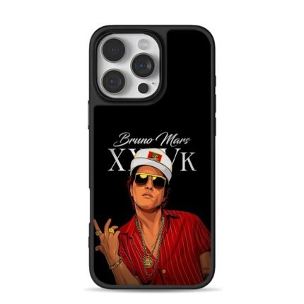 Bruno Mars XXVK jewelry art iPhone 16 Pro Max Black Case