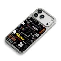 BTS ARMY song titles on black iPhone 17 Pro Max Electroplated Silver Case2