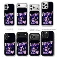 BTS Bangtan Boys retro photo Chris Brown Phone Case Black Electroplated Silver For Iphone 11 To 17