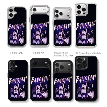 BTS Bangtan Boys retro photo Chris Brown Phone Case Black Electroplated Silver For Iphone 11 To 17