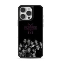 BTS Blackpink logos portraits iPhone 16 Pro Max Black Case