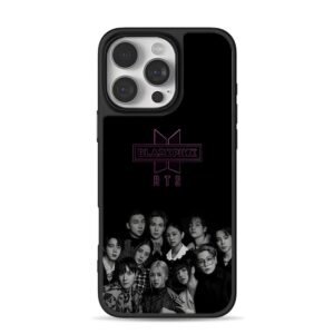 BTS Blackpink logos portraits iPhone 16 Pro Max Black Case