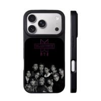 BTS Blackpink logos portraits iPhone 17 Pro Max Black Case