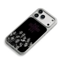 BTS Blackpink logos portraits iPhone 17 Pro Max Electroplated Silver Case2