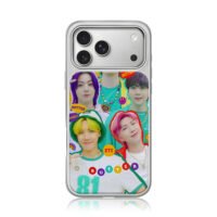 BTS Butter kpop group member collage iPhone 17 Pro Max Electroplated Silver Case1