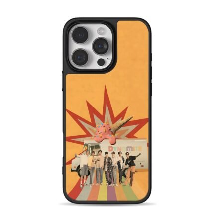 BTS Dynamite icecream van art iPhone 16 Pro Max Black Case
