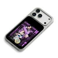 BTS Jungkook purple singer art iPhone 17 Pro Max Electroplated Silver Case2