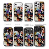 BTS kpop boys sticker collage Chris Brown Phone Case Black Electroplated Silver For Iphone 11 To 17