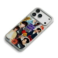 BTS kpop boys sticker collage iPhone 17 Pro Max Electroplated Silver Case2