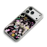 BTS OT7 colorful name graffiti iPhone 17 Pro Max Electroplated Silver Case2