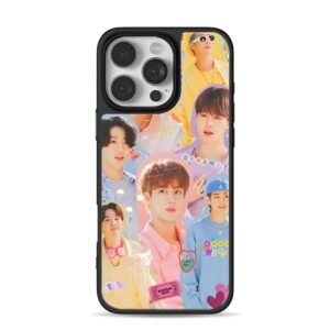BTS pastel members stickers Phone Case for iPhone 11-17 & Samsung Galaxy S24-S26