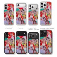 BTS RM Jin Jhope Tae JK coll Chris Brown Phone Case Black Electroplated Silver For Iphone 11 To 17