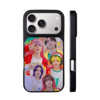BTS RM Jin Jhope Tae JK coll iPhone 17 Pro Max Black Case