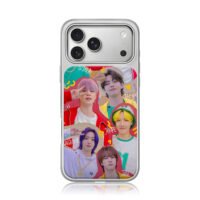 BTS RM Jin Jhope Tae JK coll iPhone 17 Pro Max Electroplated Silver Case1