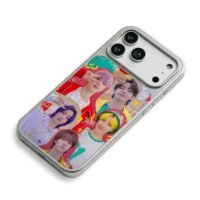 BTS RM Jin Jhope Tae JK coll iPhone 17 Pro Max Electroplated Silver Case2