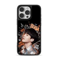 BTS Suga Min Yoongi Love Army iPhone 16 Pro Max Black Case