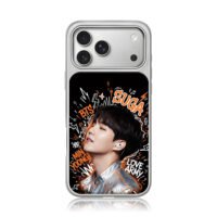 BTS Suga Min Yoongi Love Army iPhone 17 Pro Max Electroplated Silver Case1