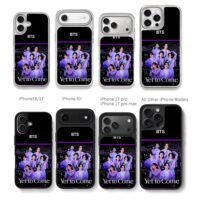 BTS Yet to Come purple concert Chris Brown Phone Case Black Electroplated Silver For Iphone 11 To 17