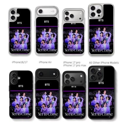 BTS Yet to Come purple concert Chris Brown Phone Case Black Electroplated Silver For Iphone 11 To 17