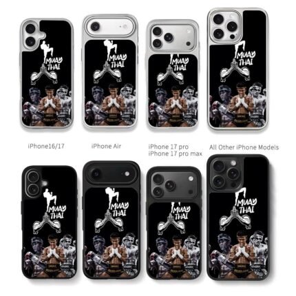 Buakaw Muay Thai fighters wai Chris Brown Phone Case Black Electroplated Silver For Iphone 11 To 17