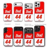 Bud King of Beers 44 Chevy Chris Brown Phone Case Black Electroplated Silver For Iphone 11 To 17