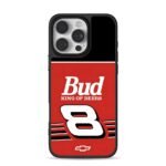 Bud King of Beers 8 racing Chevy logo iPhone 16 Pro Max Black Case