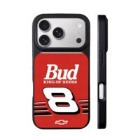 Bud King of Beers 8 racing Chevy logo iPhone 17 Pro Max Black Case