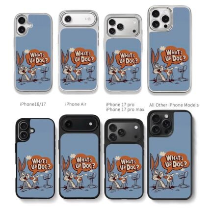 Bugs Bunny Whats Up Doc carrot Chris Brown Phone Case Black Electroplated Silver For Iphone 11 To 17