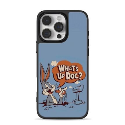 Bugs Bunny Whats Up Doc carrot iPhone 16 Pro Max Black Case