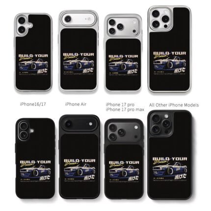 Build Your Dream 666 tuned JDM car Chris Brown Phone Case Black Electroplated Silver For Iphone 11 To 17