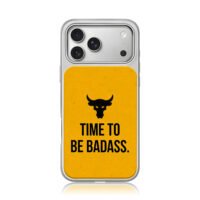 Bull Head Time To Be Badass iPhone 17 Pro Max Electroplated Silver Case1