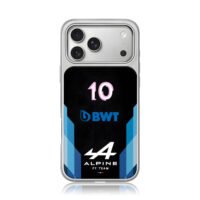 BWT Alpine F1 Team Number 10 iPhone 17 Pro Max Electroplated Silver Case1
