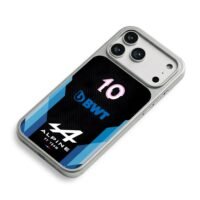 BWT Alpine F1 Team Number 10 iPhone 17 Pro Max Electroplated Silver Case2