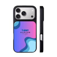 BWT Alpine F1 Team wavy gradient design iPhone 17 Pro Max Black Case