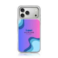 BWT Alpine F1 Team wavy gradient design iPhone 17 Pro Max Electroplated Silver Case1