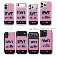 BWT Eni Pink F1 Livery With Pierre Chris Brown Phone Case Black Electroplated Silver For Iphone 11 To 17
