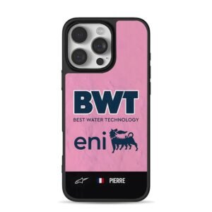 BWT Eni Pink F1 Livery With Pierre iPhone 16 Pro Max Black Case