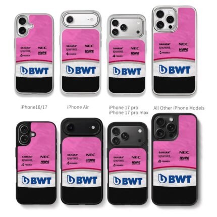 BWT Sahara F1 livery logos Chris Brown Phone Case Black Electroplated Silver For Iphone 11 To 17