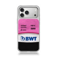 BWT Sahara F1 livery logos iPhone 17 Pro Max Electroplated Silver Case1