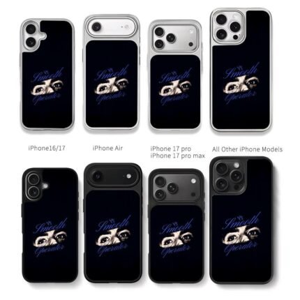 By Smooth Operator masked eyes Chris Brown Phone Case Black Electroplated Silver For Iphone 11 To 17