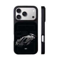 C8R GT black racing car art iPhone 17 Pro Max Black Case